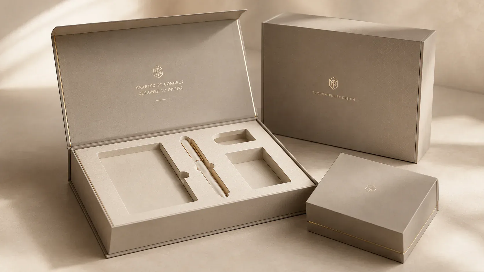 Gift box sets with custom inserts